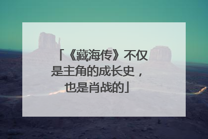 《藏海传》不仅是主角的成长史，也是肖战的