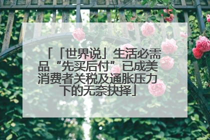 「世界说」生活必需品“先买后付”已成美消费者关税及通胀压力下的无奈抉择