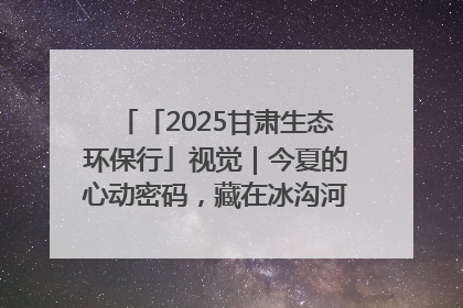 「2025甘肃生态环保行」视觉｜今夏的心动密码，藏在冰沟河的潋滟波光里