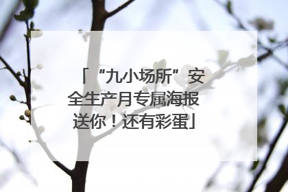 “九小场所”安全生产月专属海报送你！还有彩蛋