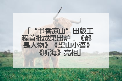 “书香凉山”出版工程首批成果出炉，《都是人物》《望山小语》《听海》亮相