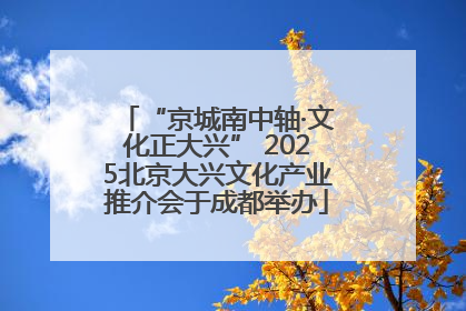 “京城南中轴·文化正大兴” 2025北京大兴文化产业推介会于成都举办