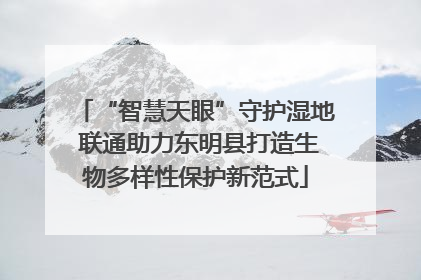 “智慧天眼”守护湿地 联通助力东明县打造生物多样性保护新范式