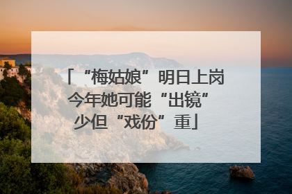 “梅姑娘”明日上岗 今年她可能“出镜”少但“戏份”重