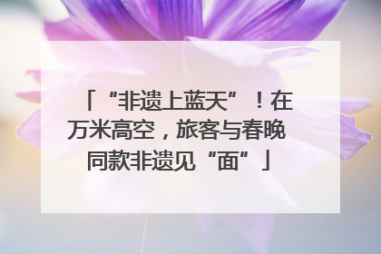 “非遗上蓝天”！在万米高空，旅客与春晚同款非遗见“面”