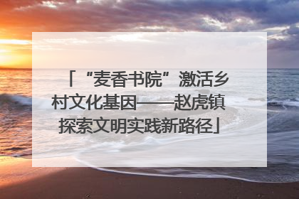 “麦香书院”激活乡村文化基因——赵虎镇探索文明实践新路径