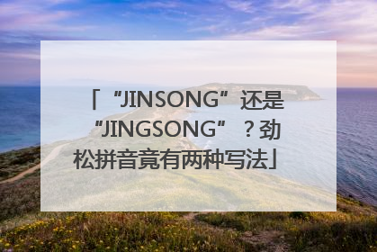 “JINSONG”还是“JINGSONG”？劲松拼音竟有两种写法