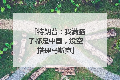 特朗普：我满脑子都是中国，没空搭理马斯克