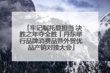 牢记嘱托显担当 决胜之年夺全胜丨丹东举行品牌消费品暨外贸优品产销对接大会
