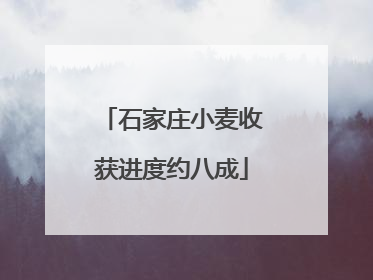 石家庄小麦收获进度约八成