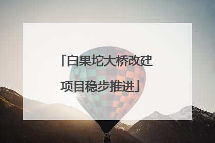白果坨大桥改建项目稳步推进