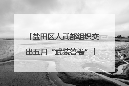 盐田区人武部组织交出五月“武装答卷”