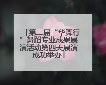 第二届“华舞行”舞蹈专业成果展演活动第四天展演成功举办