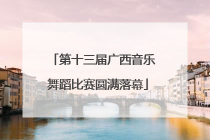 第十三届广西音乐舞蹈比赛圆满落幕