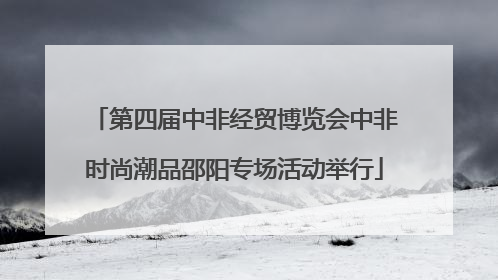 第四届中非经贸博览会中非时尚潮品邵阳专场活动举行