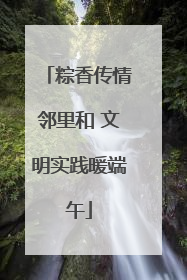 粽香传情邻里和 文明实践暖端午