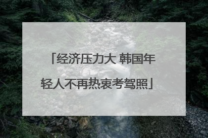 经济压力大 韩国年轻人不再热衷考驾照