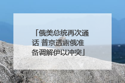 俄美总统再次通话 普京透露俄准备调解伊以冲突