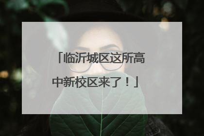 临沂城区这所高中新校区来了！
