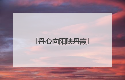 丹心向阳映丹霞