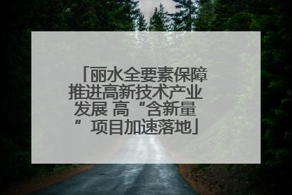 丽水全要素保障推进高新技术产业发展 高“含新量”项目加速落地