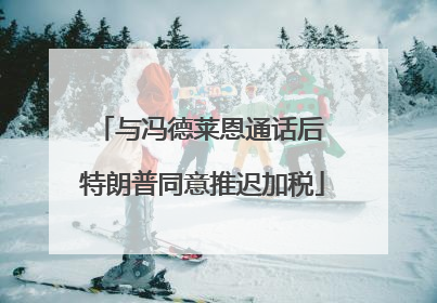 与冯德莱恩通话后 特朗普同意推迟加税