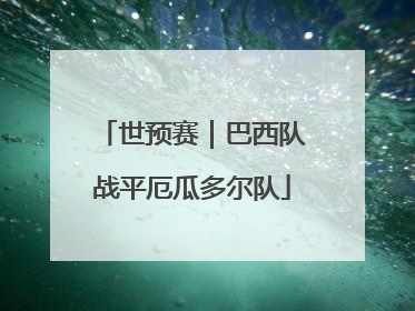 世预赛｜巴西队战平厄瓜多尔队