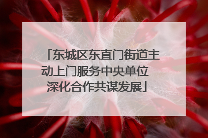 东城区东直门街道主动上门服务中央单位 深化合作共谋发展
