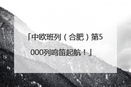 中欧班列（合肥）第5000列鸣笛起航！