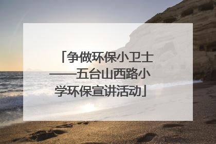 争做环保小卫士——五台山西路小学环保宣讲活动