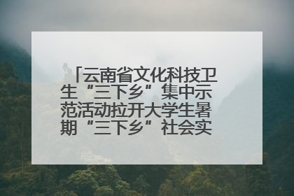 云南省文化科技卫生“三下乡”集中示范活动拉开大学生暑期“三下乡”社会实践活动序幕