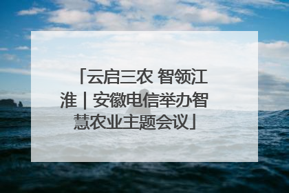 云启三农 智领江淮｜安徽电信举办智慧农业主题会议
