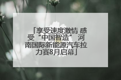 享受速度激情 感受“中国智造” 河南国际新能源汽车拉力赛8月启幕