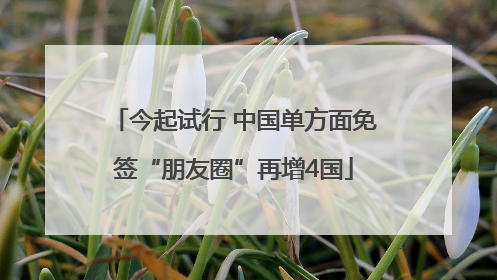 今起试行 中国单方面免签“朋友圈”再增4国