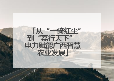 从“一骑红尘”到“荔行天下” 电力赋能广西智慧农业发展