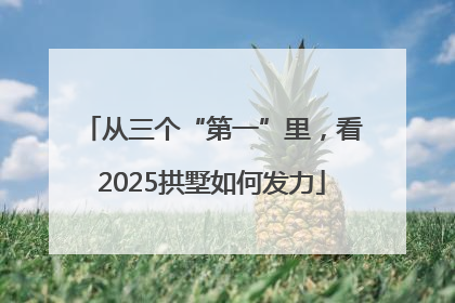 从三个“第一”里，看2025拱墅如何发力
