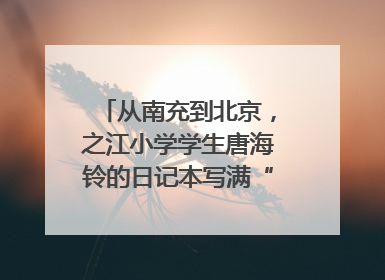 从南充到北京，之江小学学生唐海铃的日记本写满“梦想”和“世界”｜您牵挂的四川