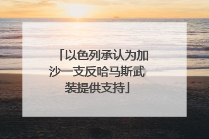 以色列承认为加沙一支反哈马斯武装提供支持