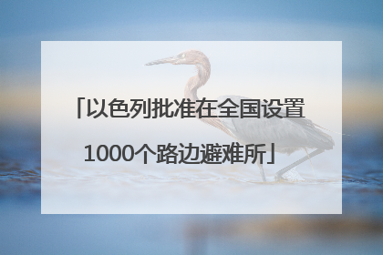 以色列批准在全国设置1000个路边避难所