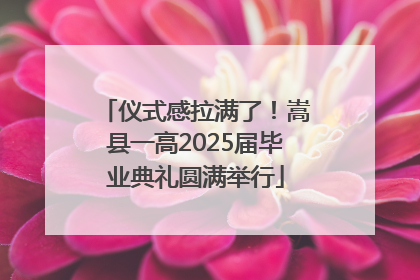 仪式感拉满了！嵩县一高2025届毕业典礼圆满举行