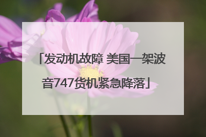 发动机故障 美国一架波音747货机紧急降落
