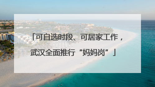可自选时段、可居家工作，武汉全面推行“妈妈岗”