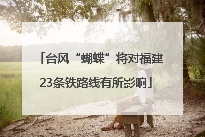 台风“蝴蝶”将对福建23条铁路线有所影响