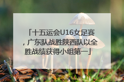 十五运会U16女足赛，广东队战胜陕西队以全胜战绩获得小组第一