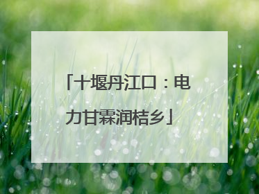 十堰丹江口：电力甘霖润桔乡