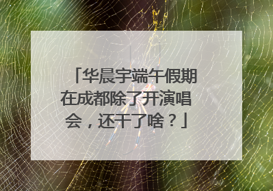 华晨宇端午假期在成都除了开演唱会，还干了啥？