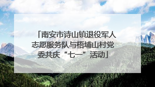 南安市诗山镇退役军人志愿服务队与梧埔山村党委共庆“七一”活动