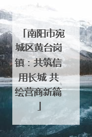 南阳市宛城区黄台岗镇：共筑信用长城 共绘营商新篇