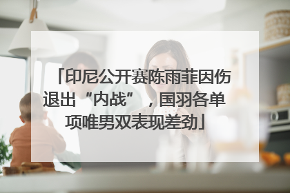 印尼公开赛陈雨菲因伤退出“内战”，国羽各单项唯男双表现差劲