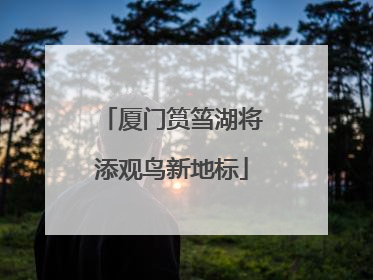 厦门筼筜湖将添观鸟新地标